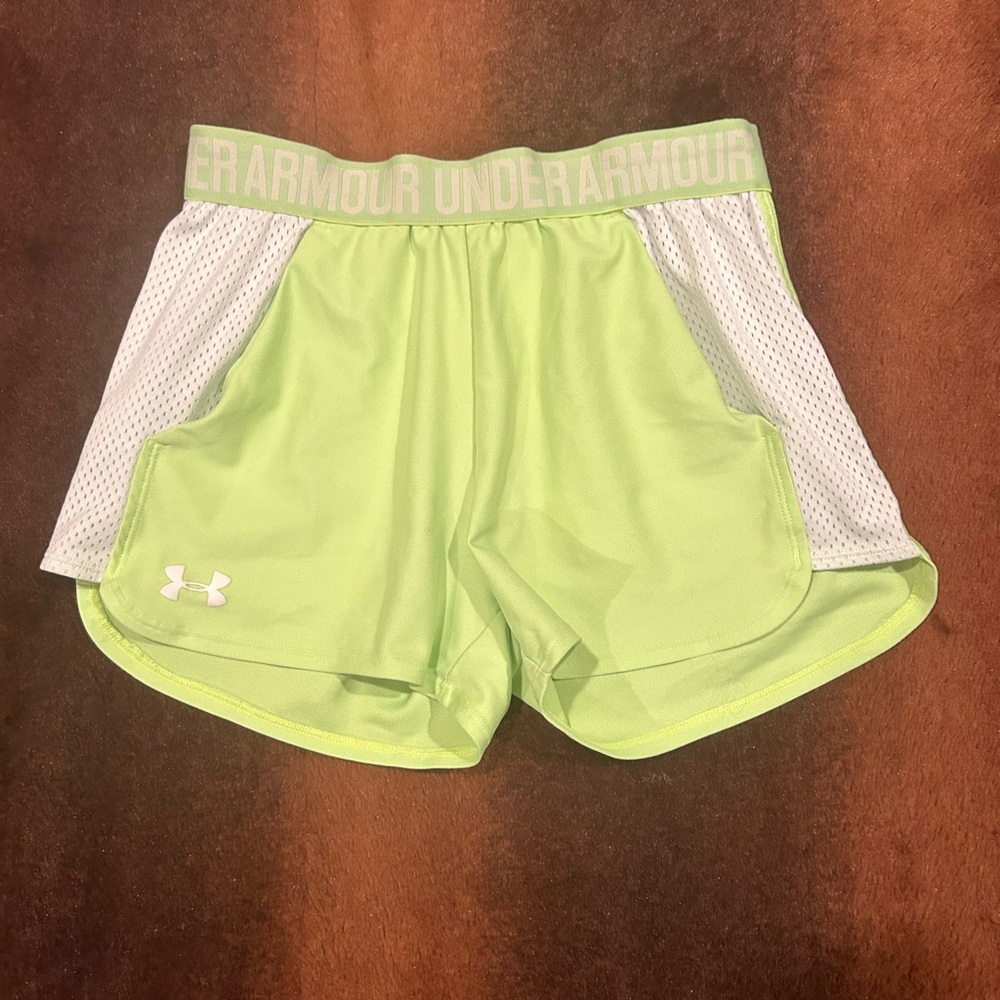 Under Armour neon green shorts